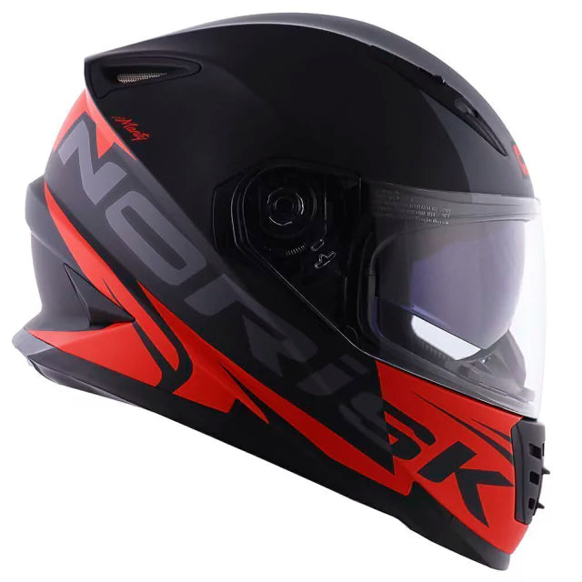 CAPACETE NORISK SOUL FF302 MANTY MATTE BLK/RED