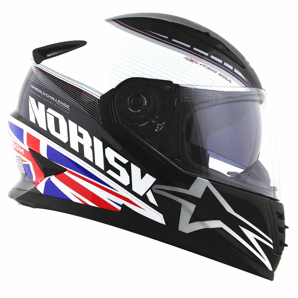 Capacete Norisk Ff302 Grand Prix United Kingdom Inglaterra