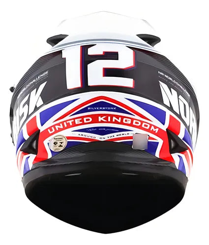Capacete Norisk Ff302 Grand Prix United Kingdom Inglaterra